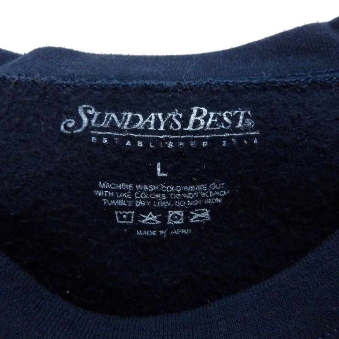 .OWT. SUNDAYS BEST ロゴ クルースウェット ネイビーL