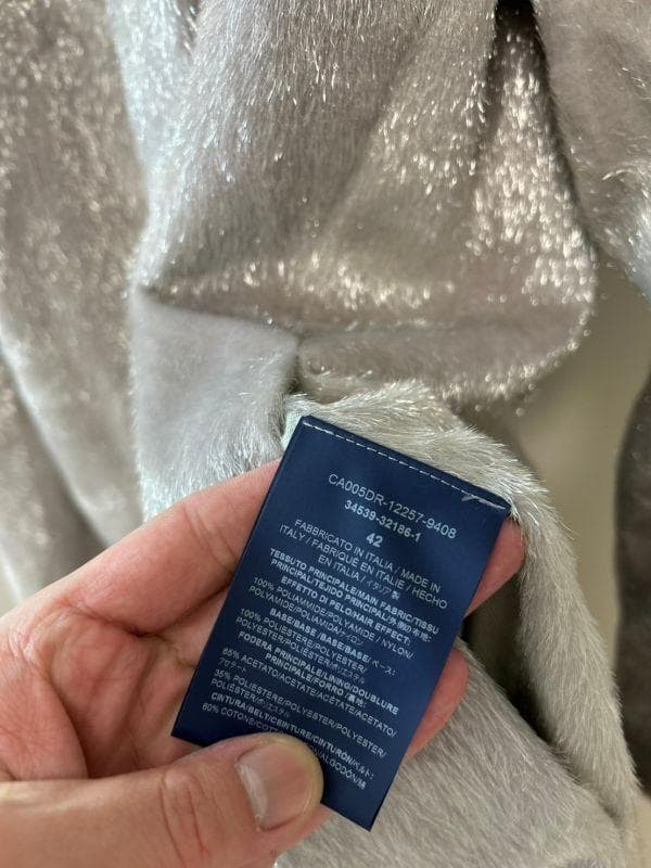 HERNO グレー ベルト付きロングコート