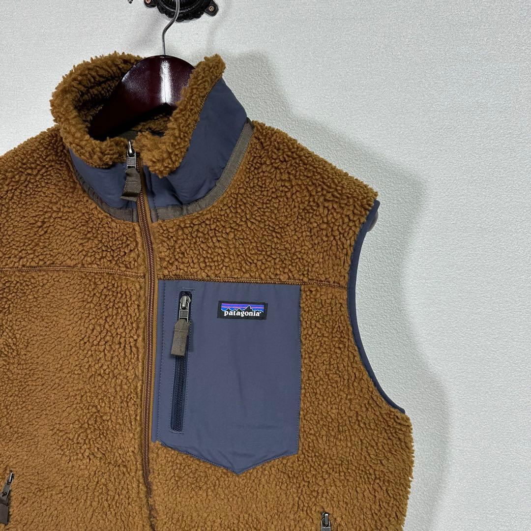 美品 L パタゴニア メンズ クラシック レトロX ベスト ボアフリース 茶