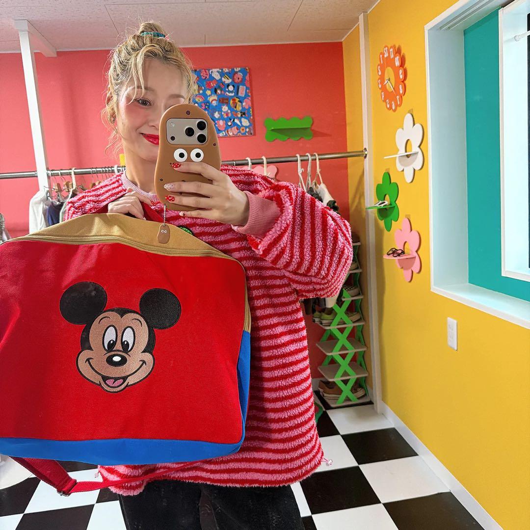 【新品未使用】ミッキーフェイス トラベルバッグ　リンクアット　チマヂロ　re.