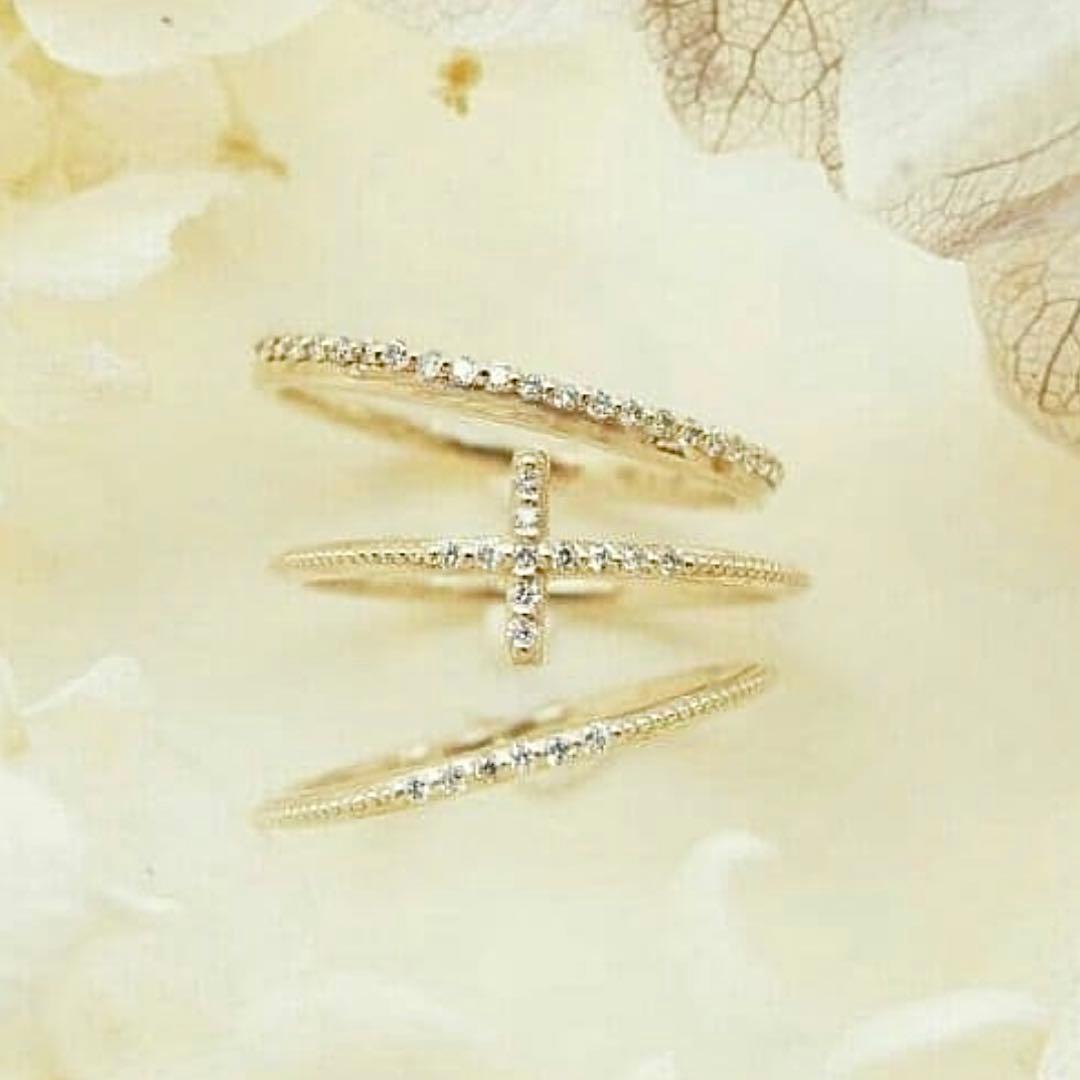 ★miroir 10K 世界最小ダイヤリング　ゴールド　11号