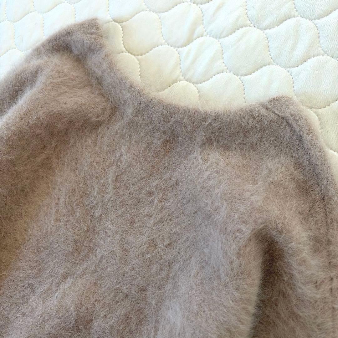 【極美品】BEARDSLEY カシミヤ混FOX Vネックニット　ベージュ