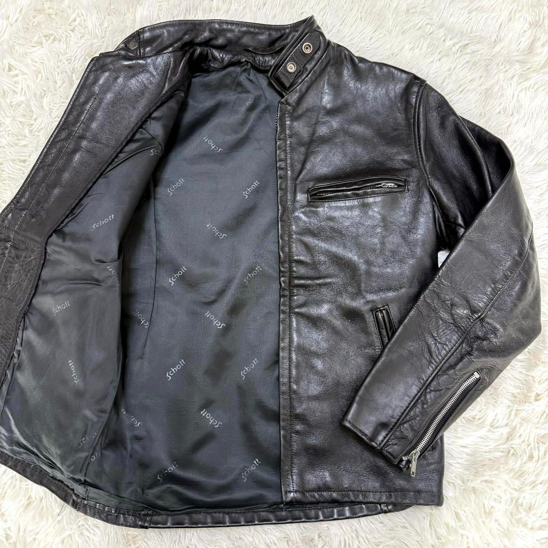 アキラ様⭐️Schott ショット シングル ライダース レザー 641 黒