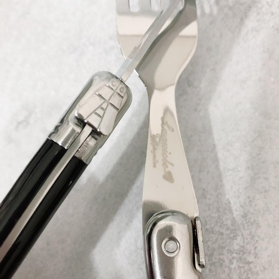 【数量限定】LAGUIOLE ラギオール カトラリー 34本セット ブラック 黒