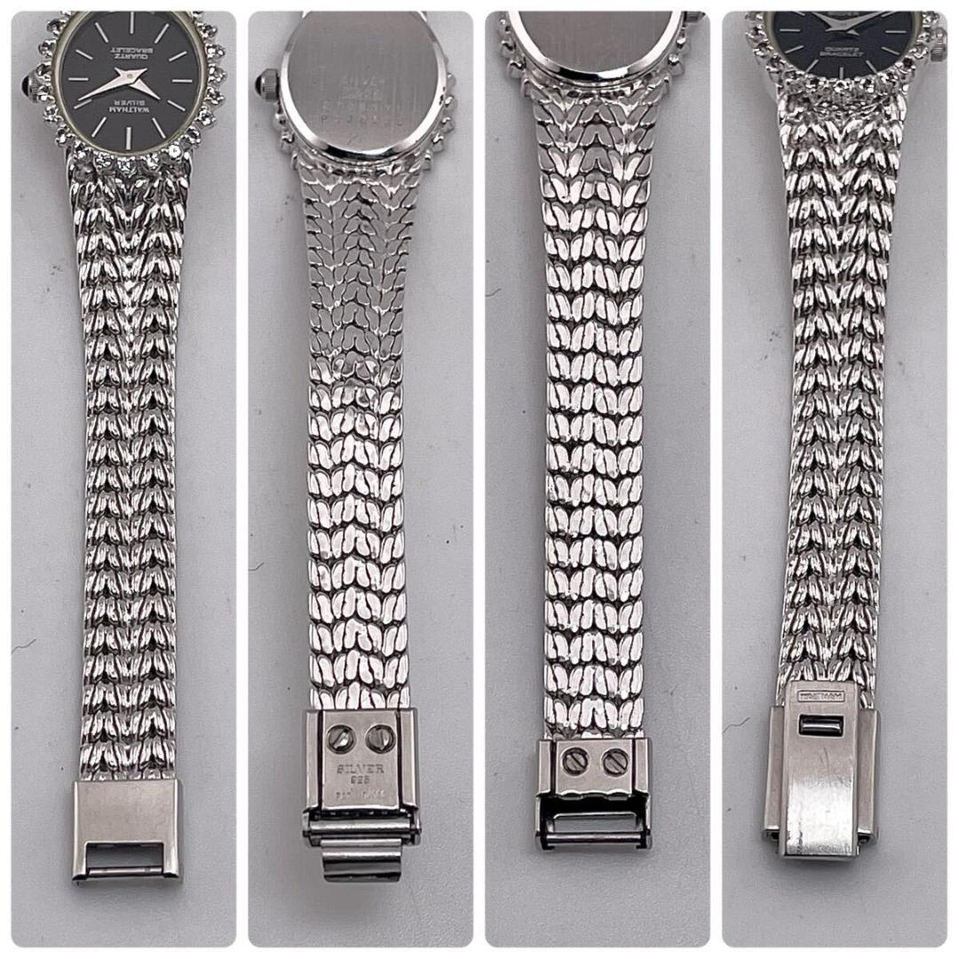 【新品電池/稼働】SV925/24P ウォルサム マキシム ダイヤベゼル 時計