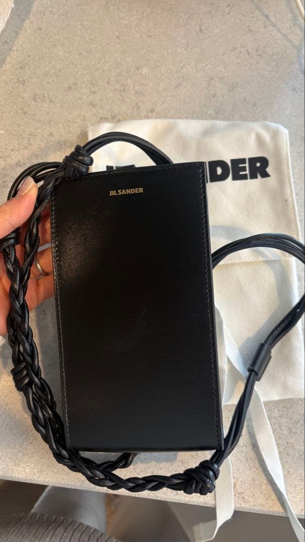 JIL SANDER ブラックショルダーバッグ