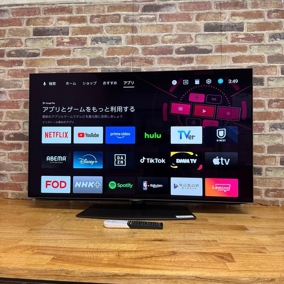 シャープ 48V型 4K有機ELテレビ AQUOS 4T-C48CQ1 アプリ○