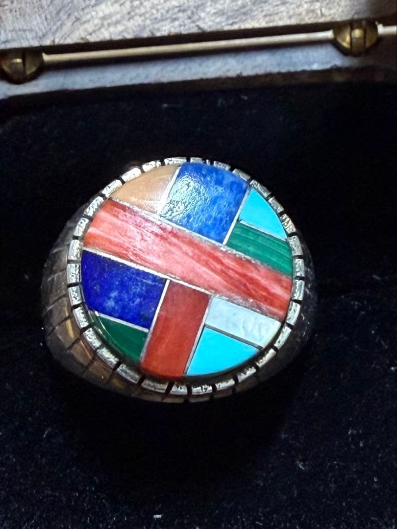 Navajo Ray Jack カラーストーン リング 22号 sterling