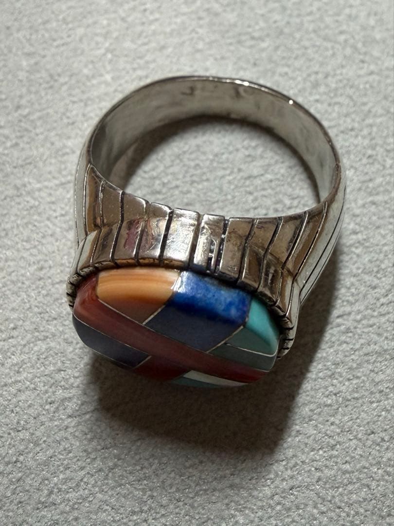 Navajo Ray Jack カラーストーン リング 22号 sterling