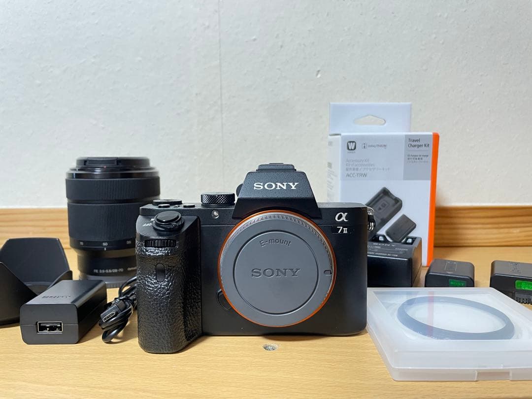 【最終値下げ】SONY α7IIミラーレス一眼ボディ+標準レンズ+純正バッテリー