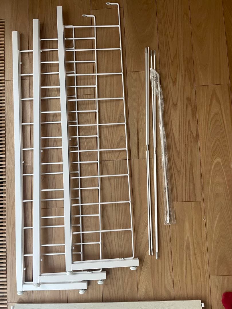 ボンボン　突っ張り壁面収納Nポルダ リビング収納2連セット　①