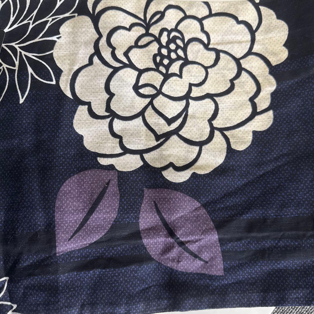 か*ん様 週末限定　撫松庵　花柄 浴衣 紺色　未使用　タグ　しつけ付き