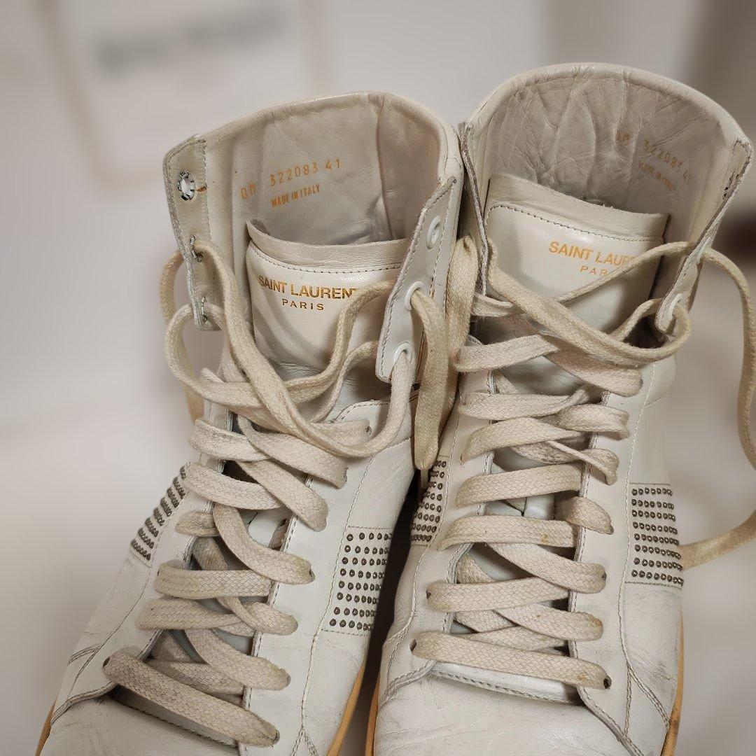 SAINT LAURENT PARIS スタッズハイカットスニーカー エディ期