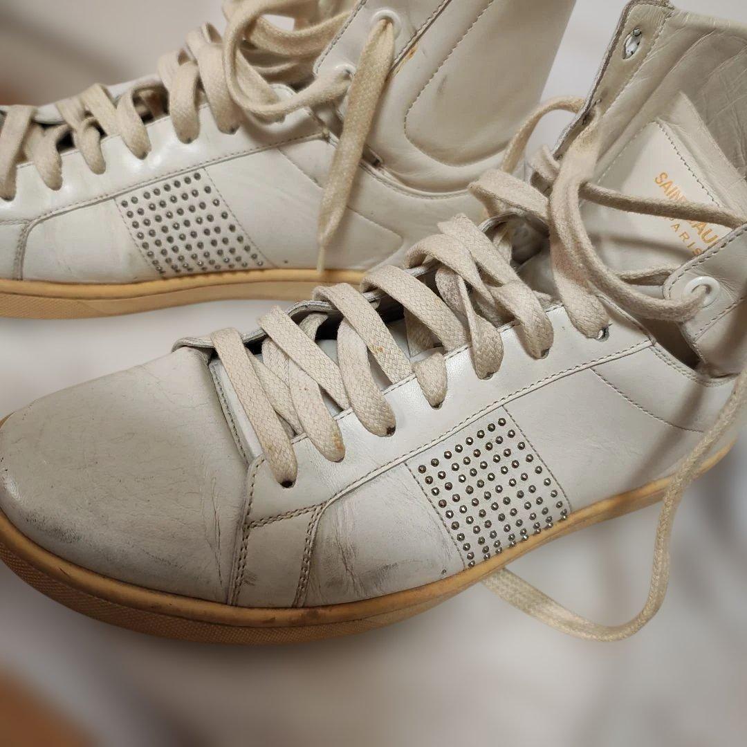 SAINT LAURENT PARIS スタッズハイカットスニーカー エディ期