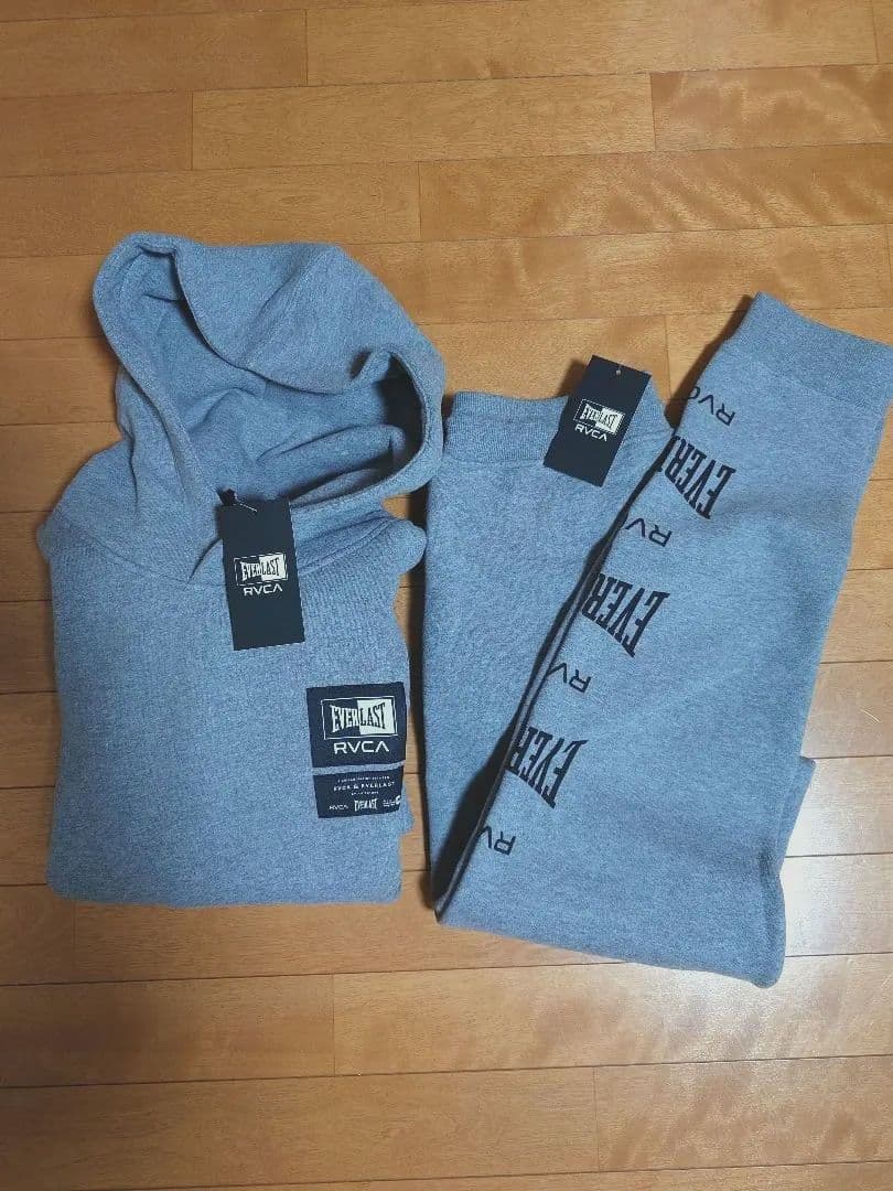 RVCA ×EVERLAST　フーディセットアップ　グレー