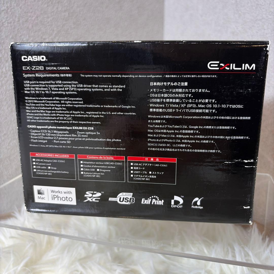 【ほぼ未使用&完品】CASIO EX-Z28 16.1メガピクセル ブラック