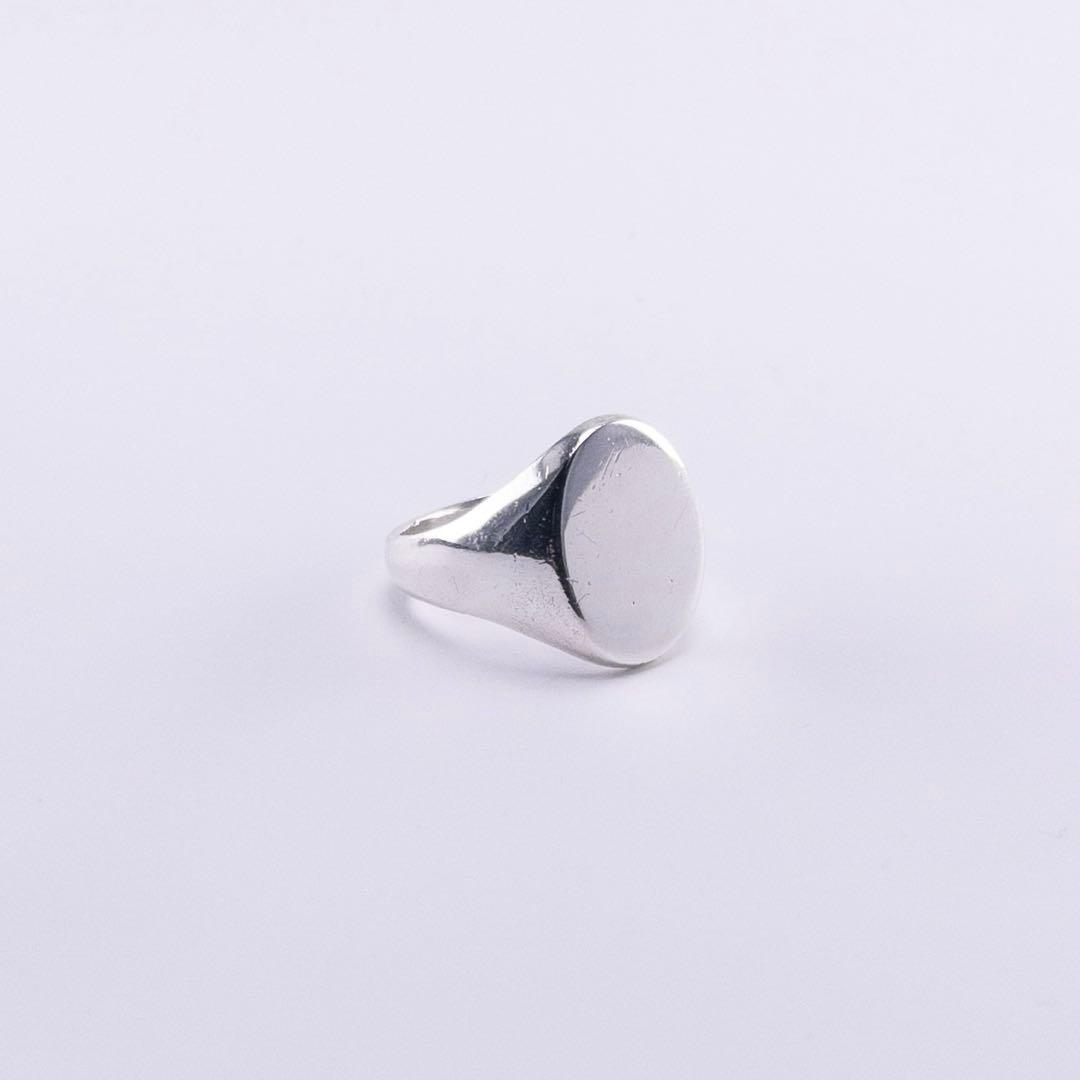 英国 60s ヴィンテージ シルバー925 10g シグネット リング 21号