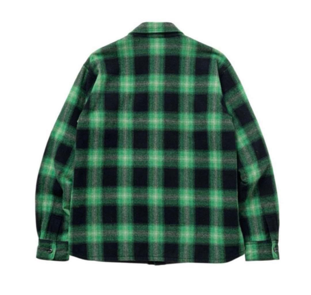 トップス RATS WOOL CHECK SHIRT JKT XL