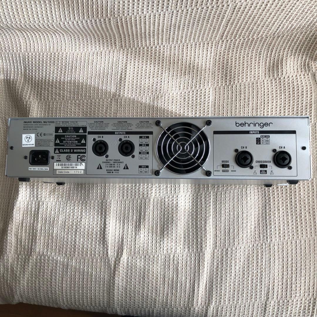 BEHRINGER iNUKE NU1000 ステレオパワーアンプ ジャンク
