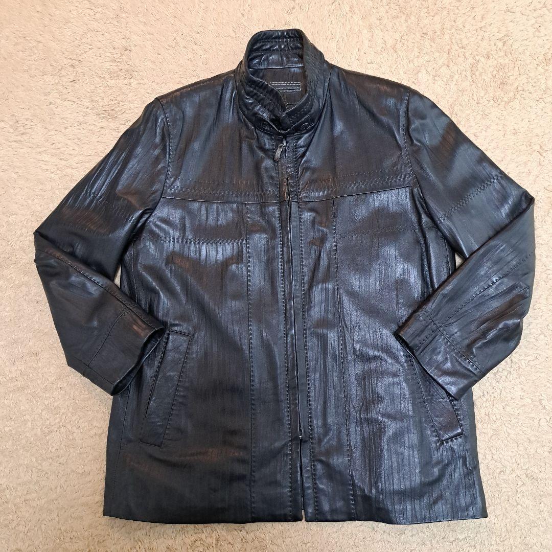 BALMAIN 黒ラムレザーレザージャケット Mサイズ