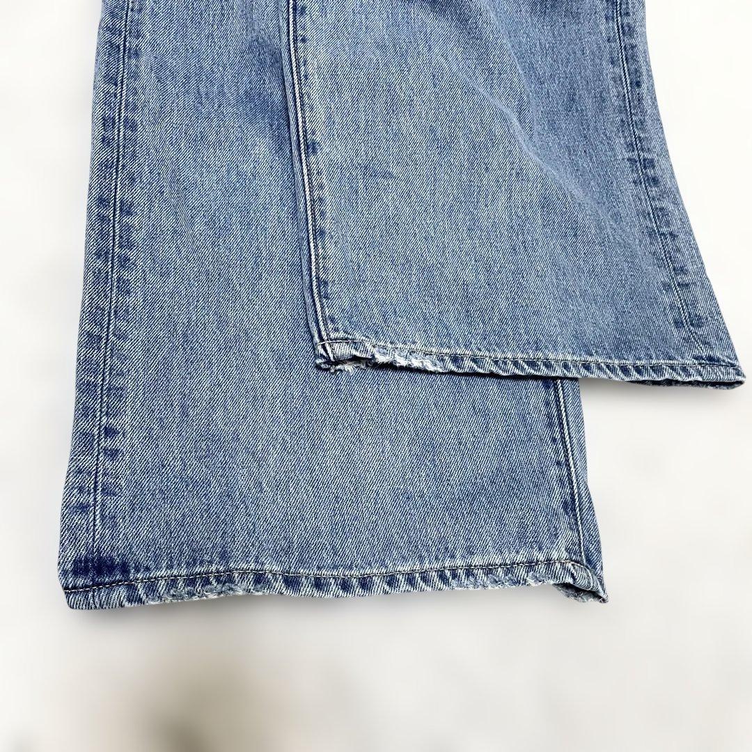 SOLAMONAT ソラモナ 5Pルーズストレートイージーデニムパンツ Mサイズ