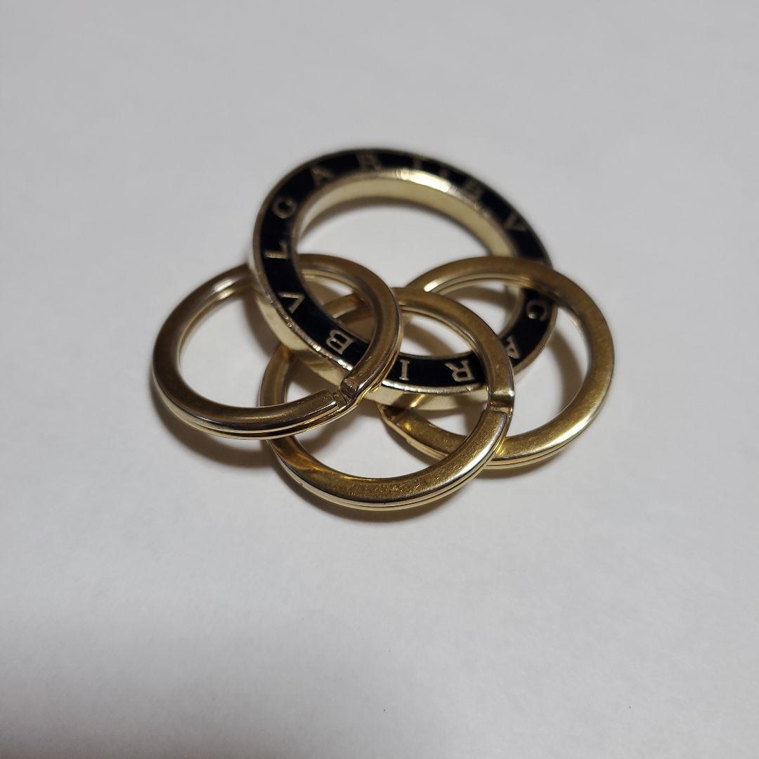 ブルガリ　キーリング　 ゴールド　ブラック