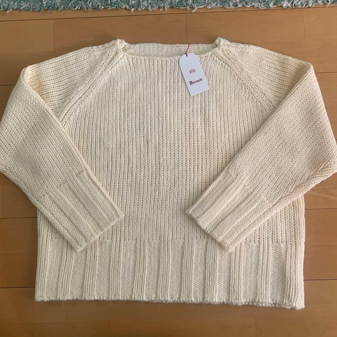 マオメイド　新品　ボートネックプルオーバーニット（北欧暮らしの道具店）