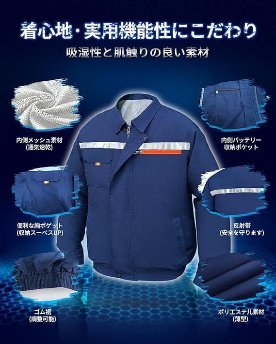 空調作業服 ファンバッテリーセット 【2025最強爆風 30V超高出力