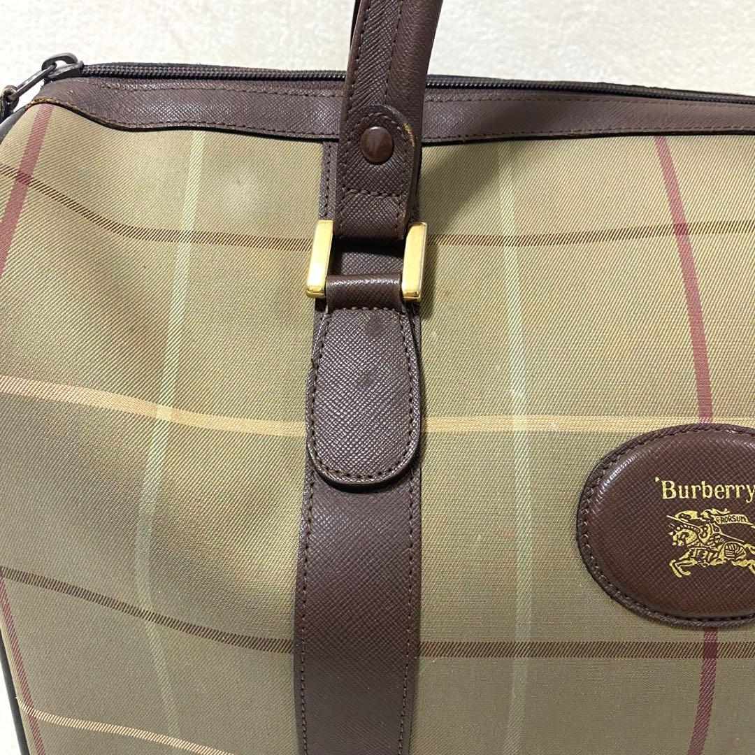 Burberrys/ボストン/バッグ/玉虫/ノヴァチェック/ビンテージ