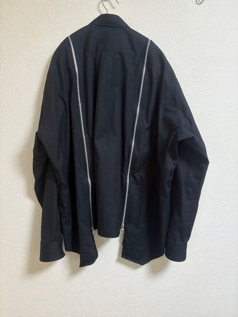 ブラックコムデギャルソン　ジップシャツ