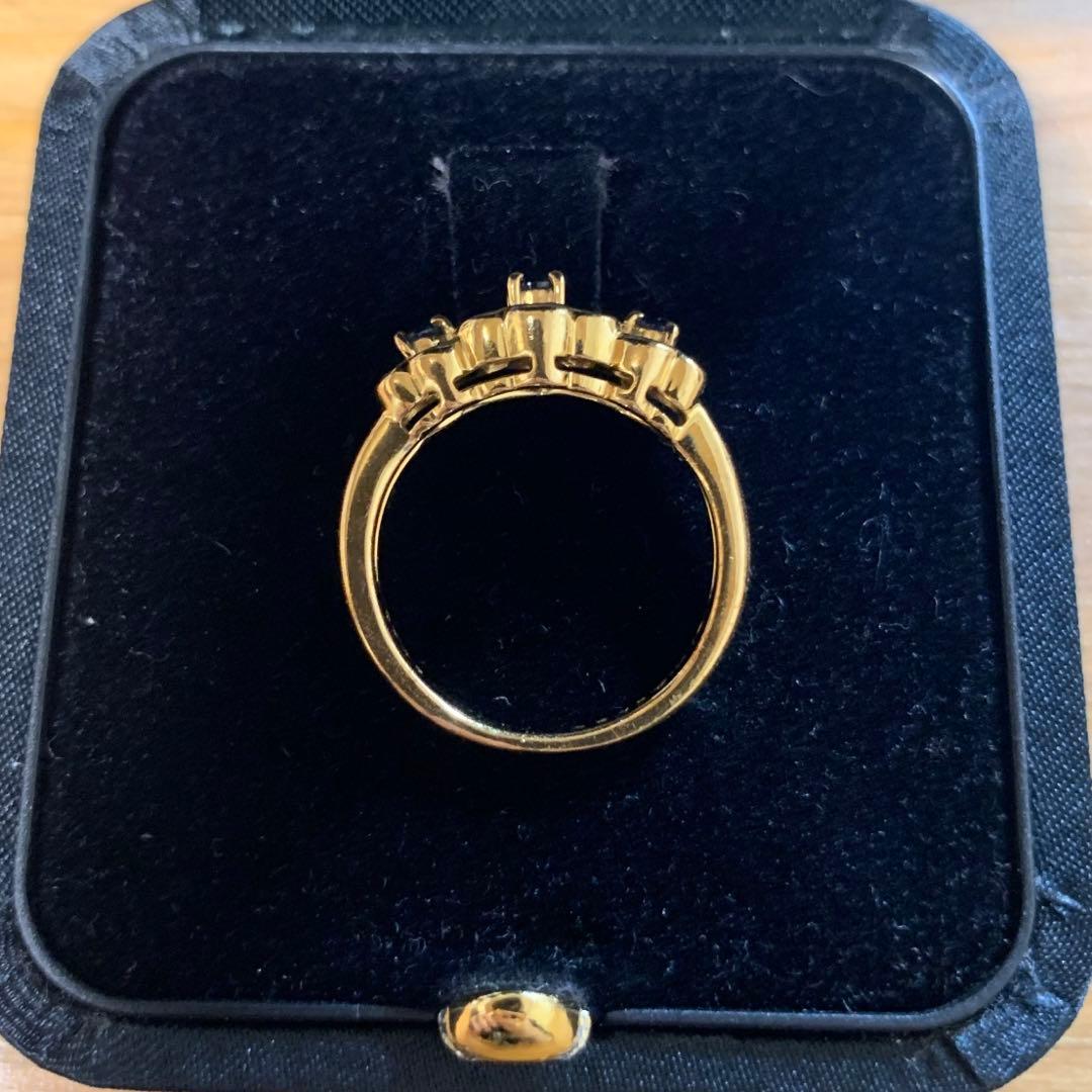 最終お値下げ）ミキモト K18 サファイア/ダイヤモンドリング