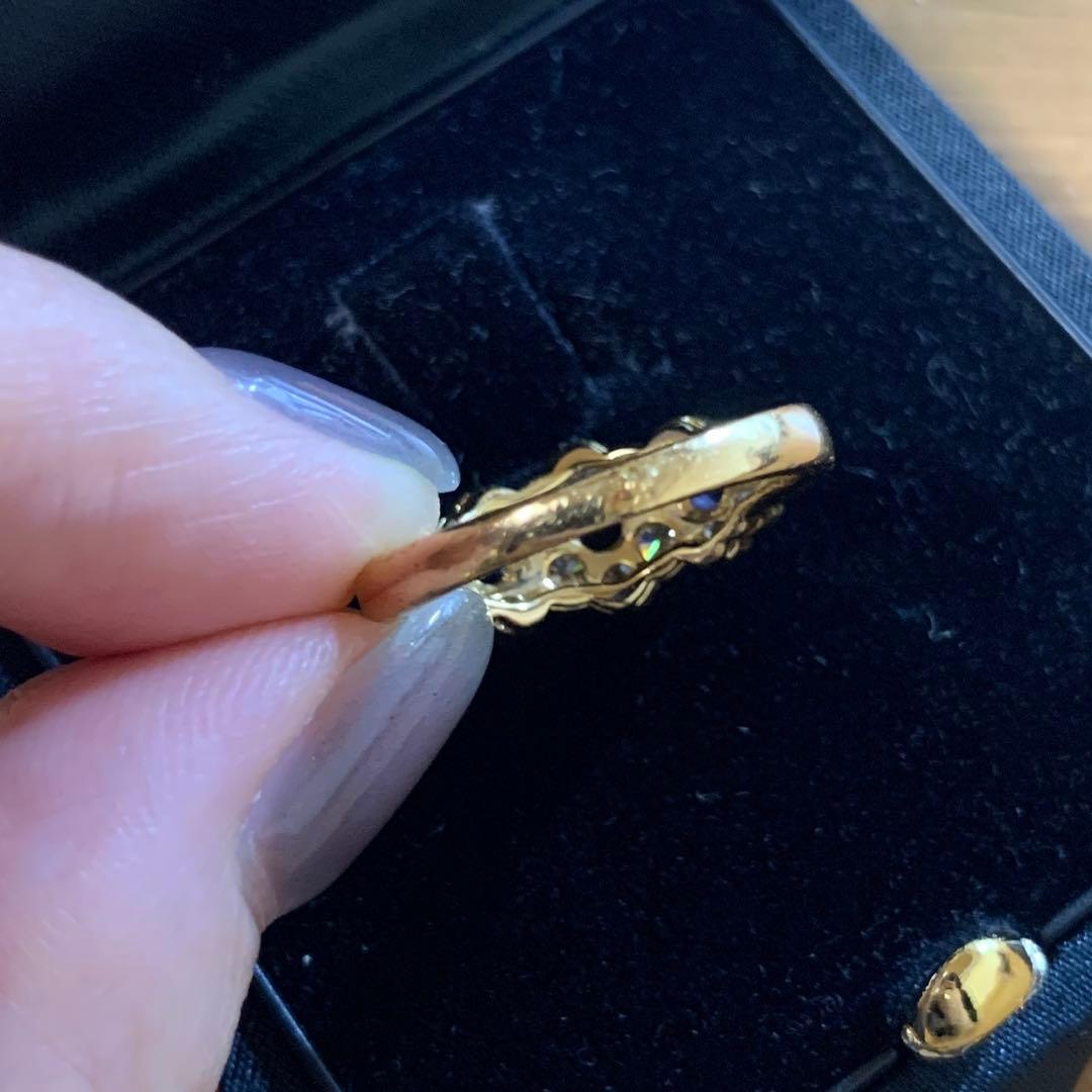 最終お値下げ）ミキモト K18 サファイア/ダイヤモンドリング