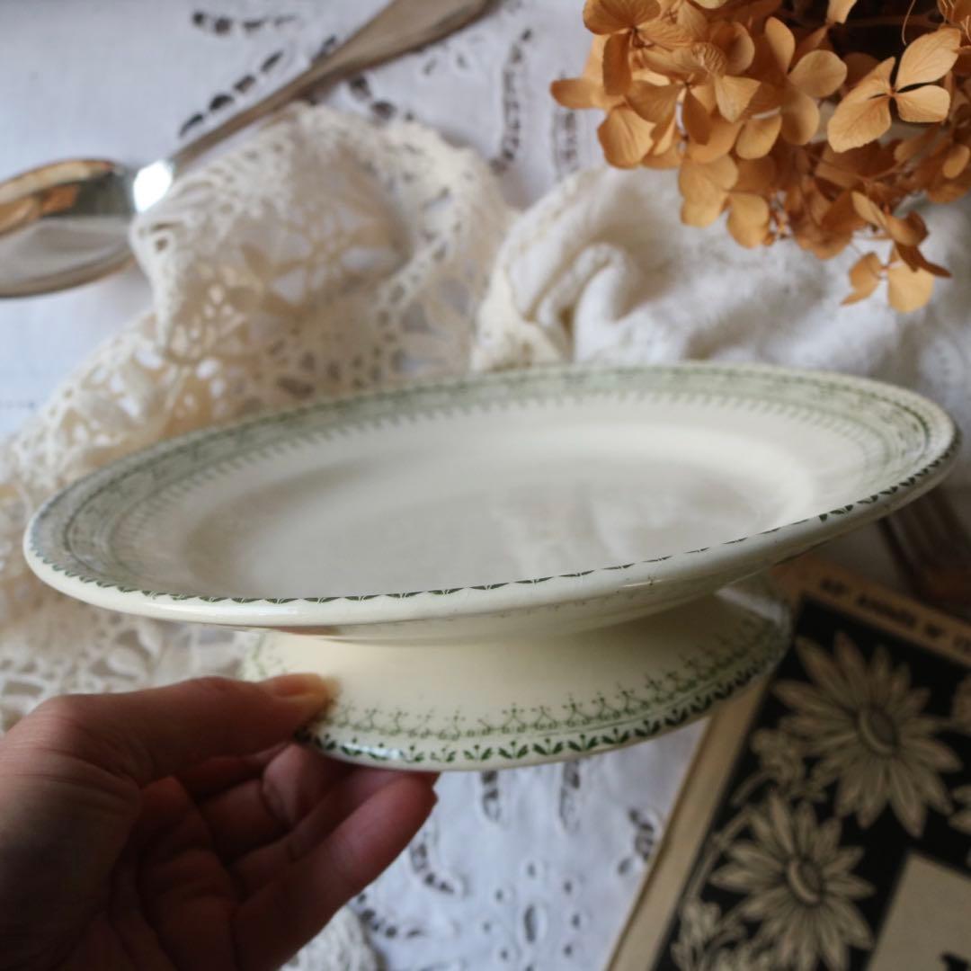 グリーン　コンポティエ　ケーキ台　クレールフォンテーヌ　ジャスミン