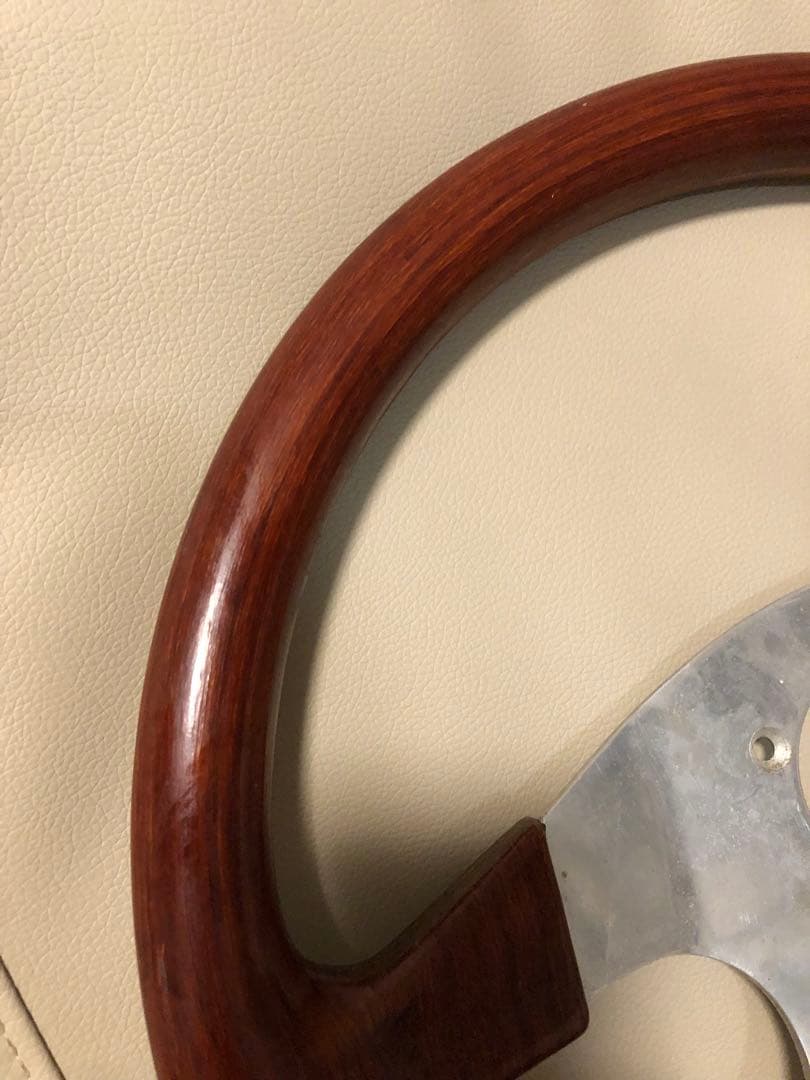 【送料込み】PRONTO ウッドステアリング　ハンドル　ホーンキャップ付き