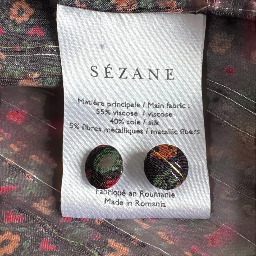 SÉZANE フリル付き花柄シャツ 36