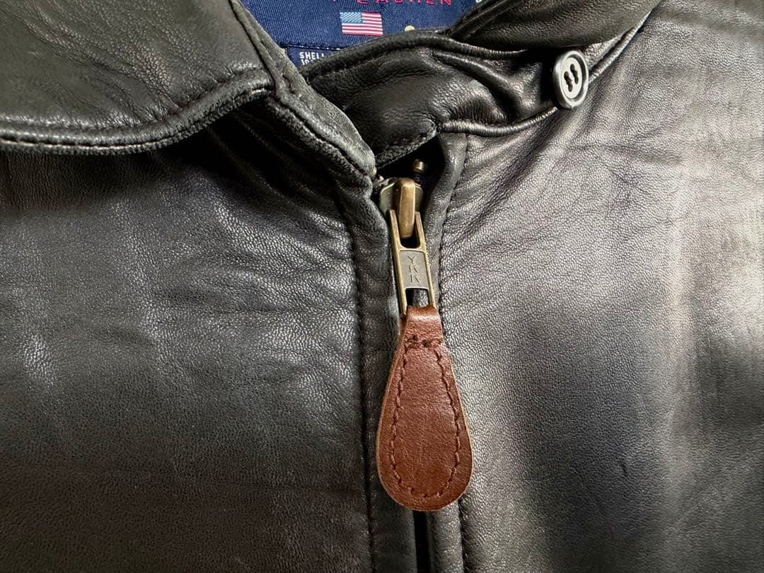 超超スペシャル 90s ポニー無 ポロ スポーツ レザージャケット M ブラック