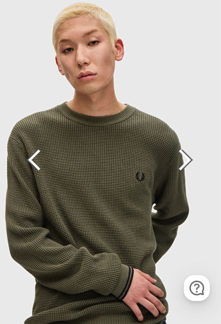 フレッドペリー　k6507 ニット　ワッフルニット　セーター　定価24200円