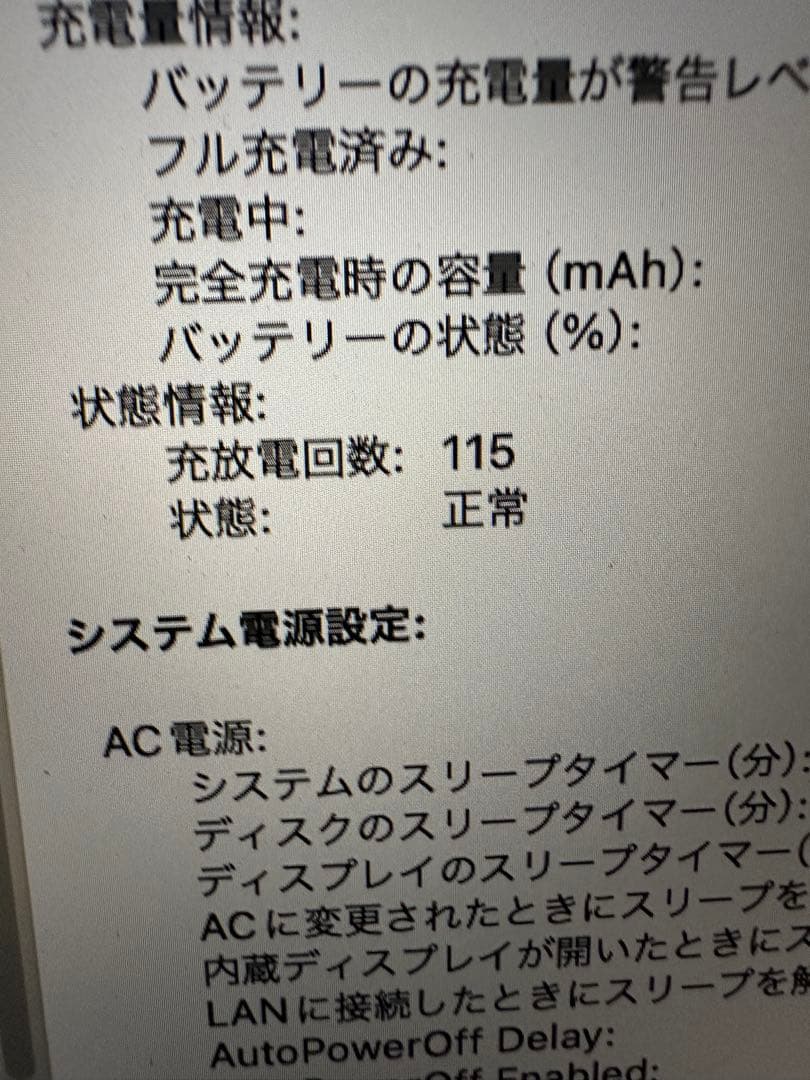 2023年OS Macbook Pro メモリ8GB SSD 512GB 純正