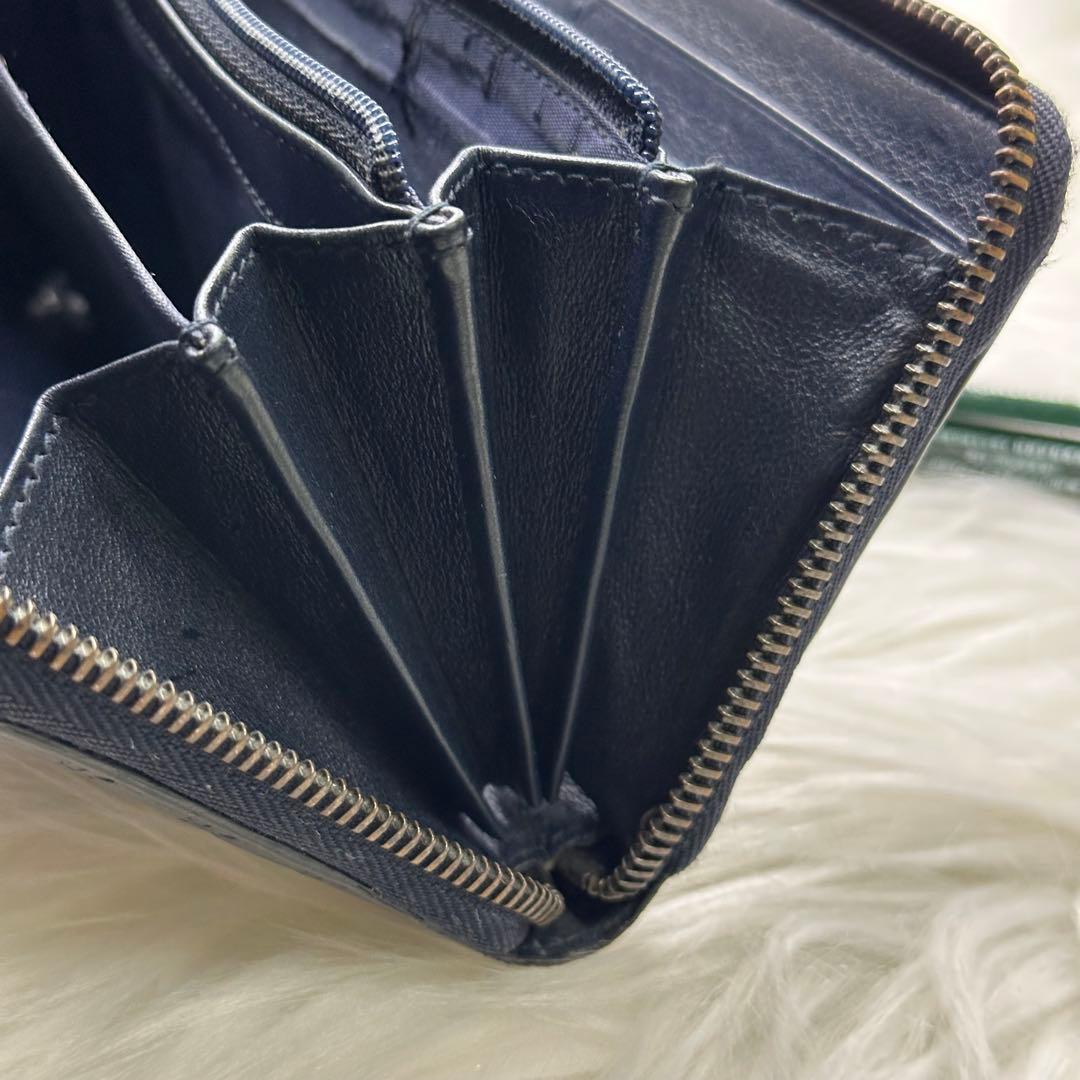 GUCCI グッチ マイクロ シマGG柄 長財布 ラウンド