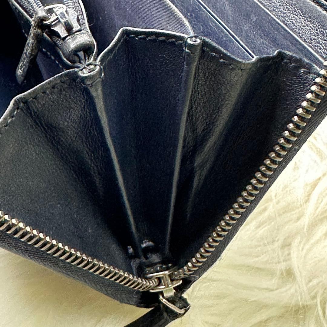 GUCCI グッチ マイクロ シマGG柄 長財布 ラウンド