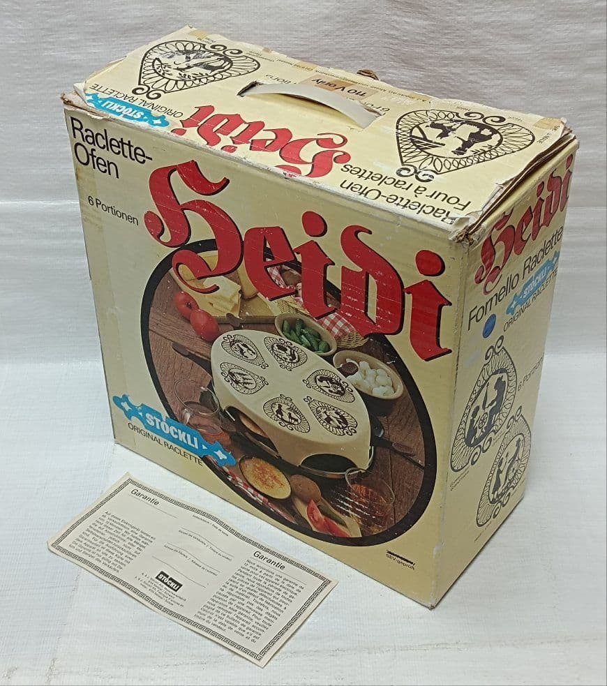 ヴィンテージ　スイス製　STOCKLI ハイジ／クララ　ラクレットオーブン　6名