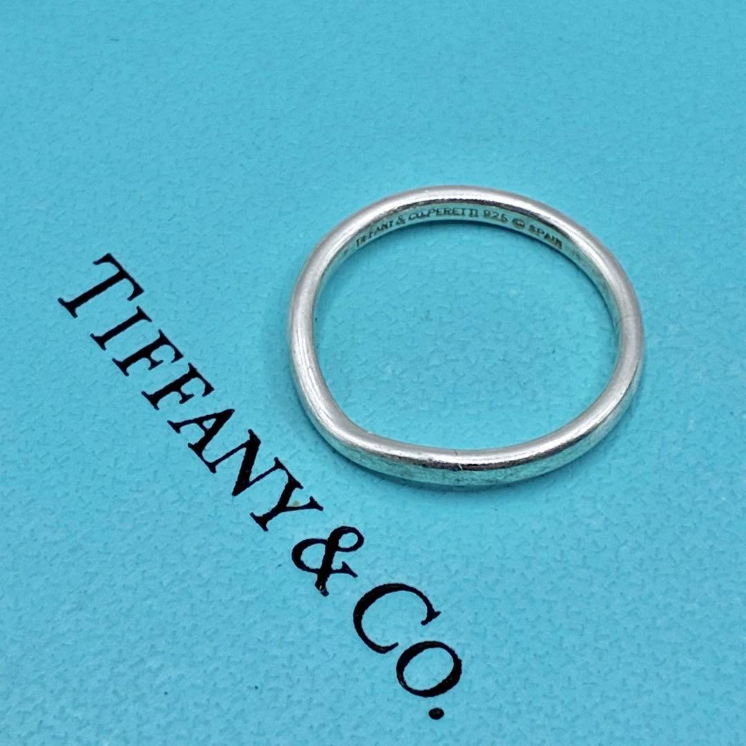 【美品】ティファニー　10.5号　カーブド　バンド　リング　指輪　シルバー