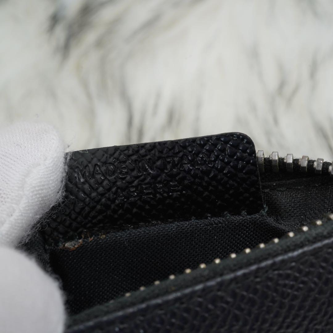 極美品　BVLGARI ブルガリ　小銭入れ　ケース　ブラック　チャーム付き