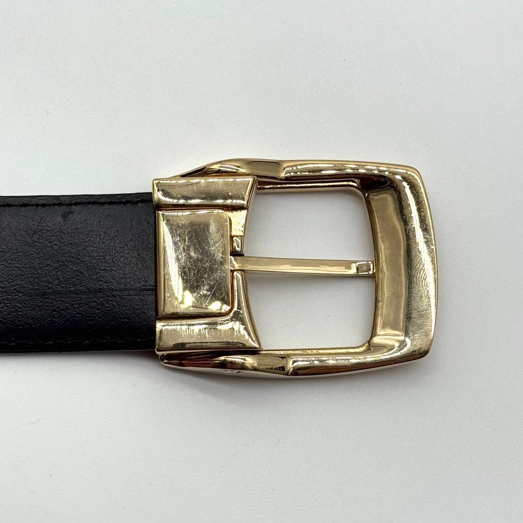 モンブラン ベルト レザー ゴールド金具 ホワイトスター 保存袋 箱 本革 黒