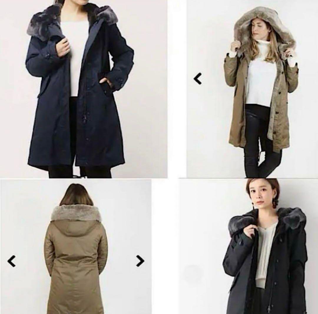 新品✨ウールリッチ　ダウンライナー付きモッズコート　カーキ　キングラビットファー