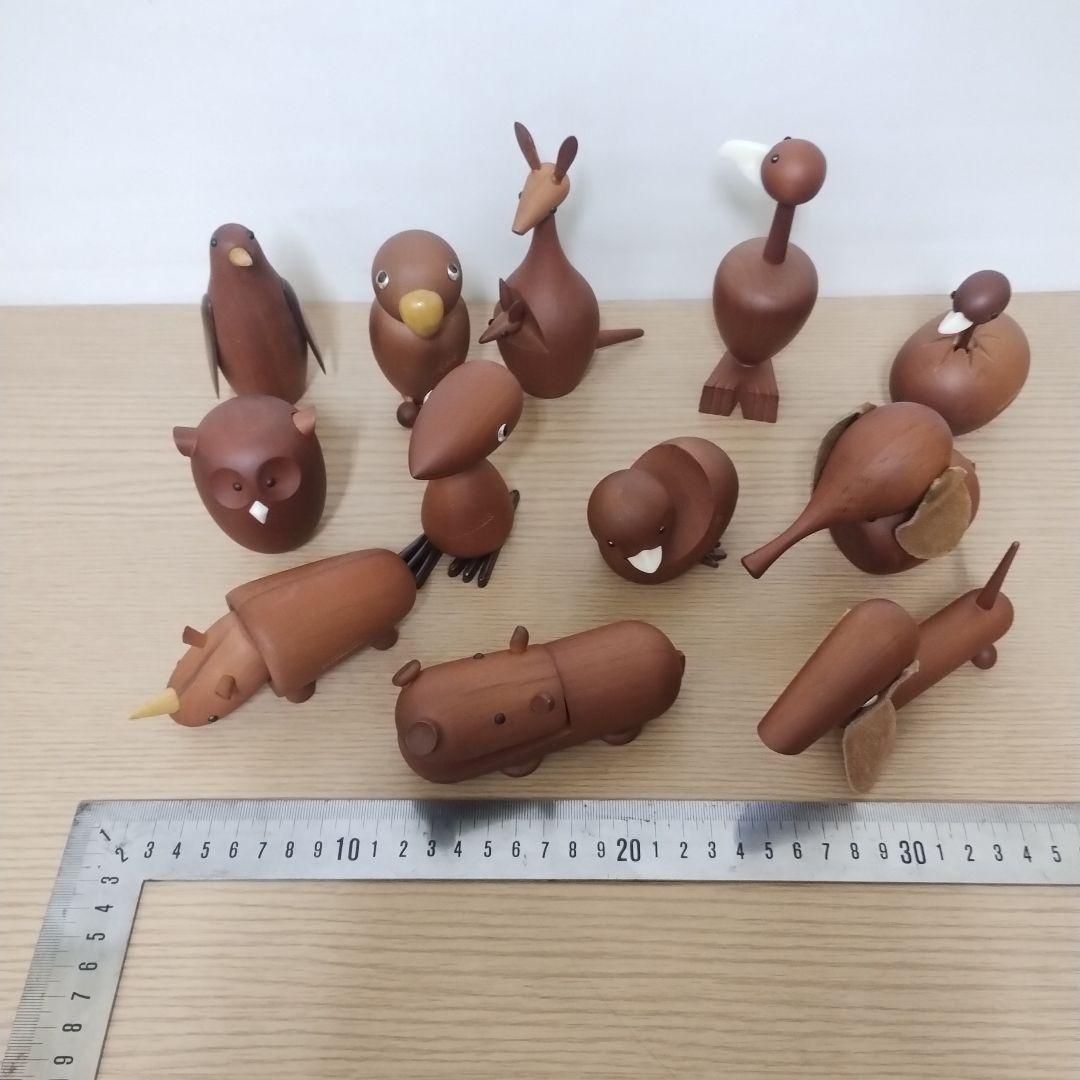 木製動物フィギュア 12体セット
