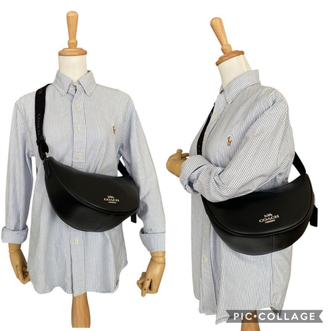 極美品 コーチ ショルダーバッグ ボディバッグ ハーフムーン 　CT644