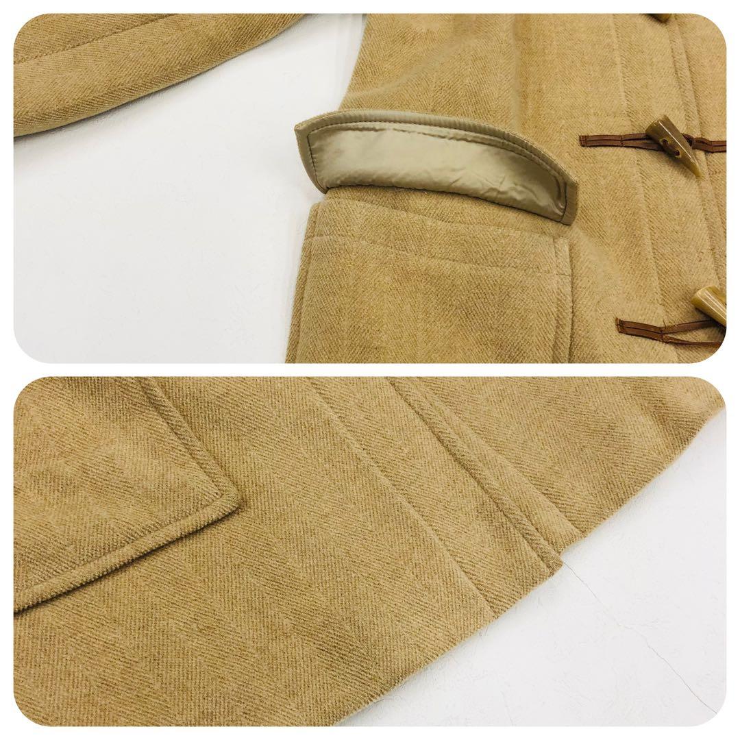 1370 バーバリー　ダッフルコート　ヘリンボーン　ノバチェク　ベージュ　38