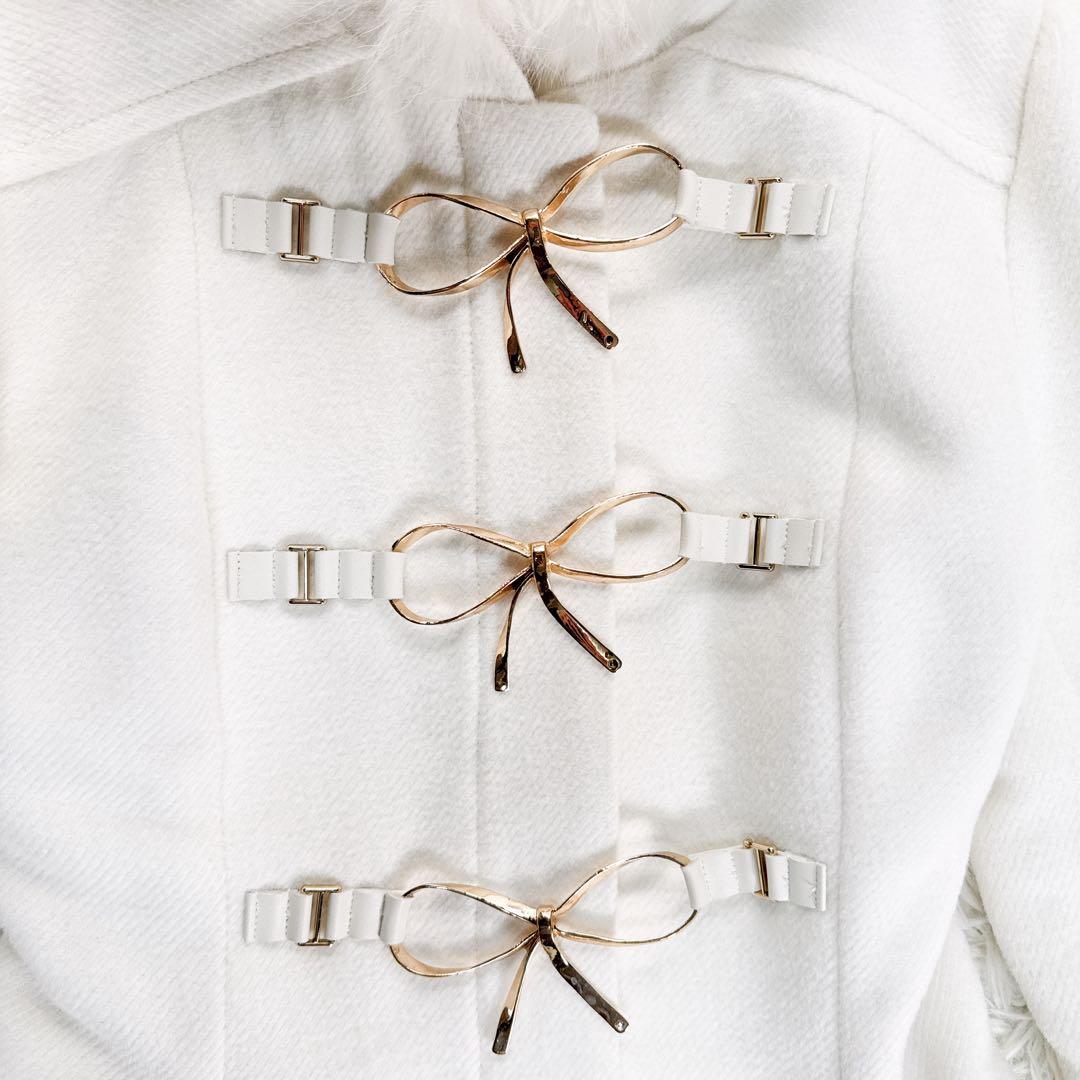 ロディスポット リュバンプリンセス ダッフルコート フォックスファー 白