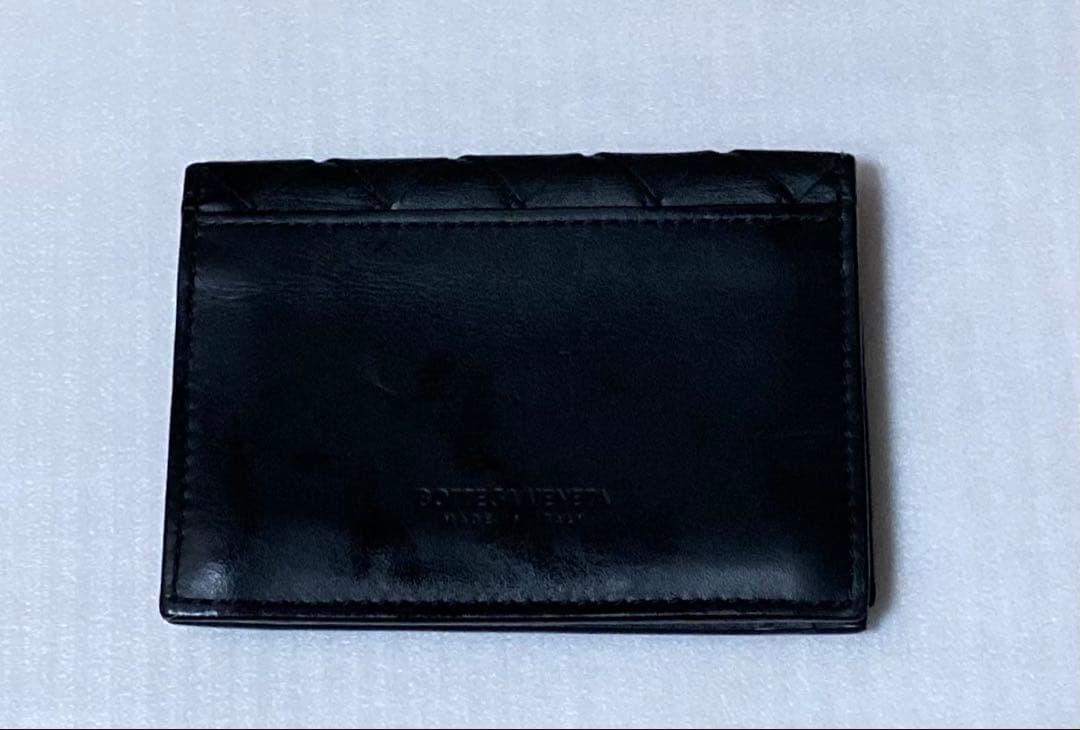 く*ー様 美品 ボッテガヴェネタ　マキシイントレチャート　カードケース　ブラック